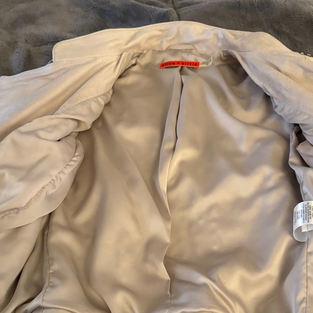 Authentic Alice + Olivia Embellished Leather Jacket - Picture 9 of 12